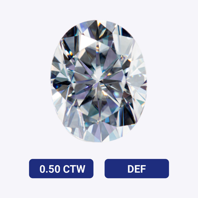 0.50 CTW Oval Moissanite Gemstone (DEF - Colorless)