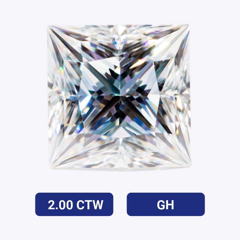 2.00 CTW Square Moissanite Gemstone (GH - Near-Colorless)