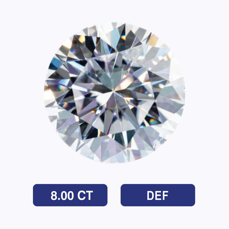 8.00 CTW Round Moissanite Gemstone (DEF - Colorless)