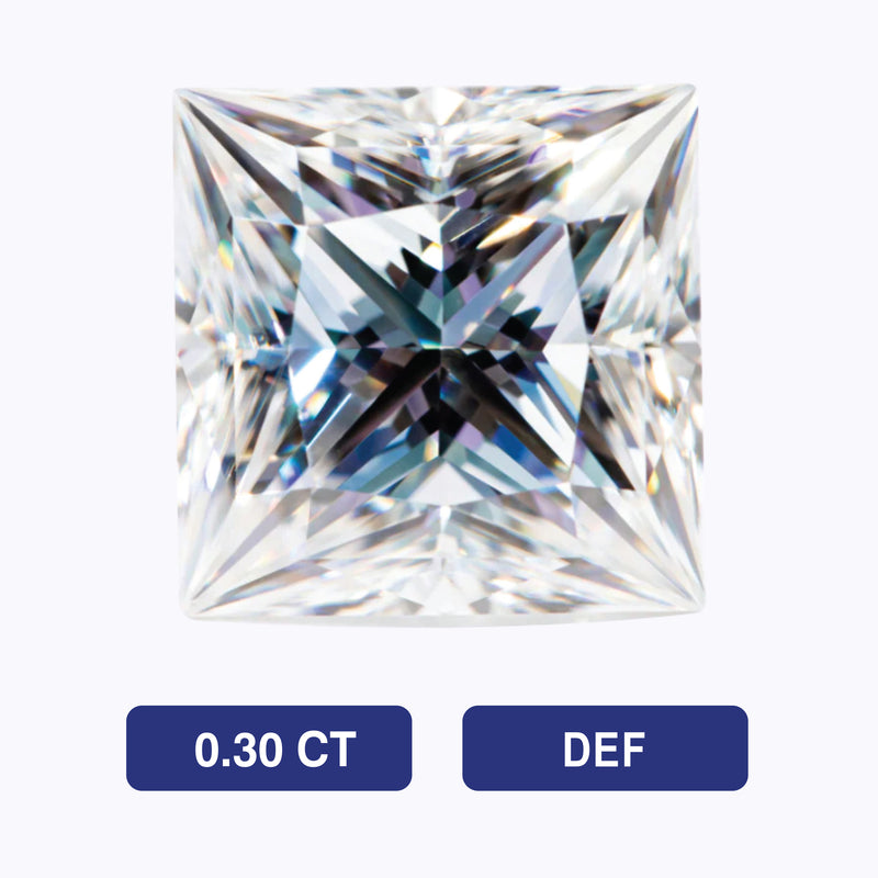 0.3 CTW Square Moissanite Gemstone (DEF - Colorless)