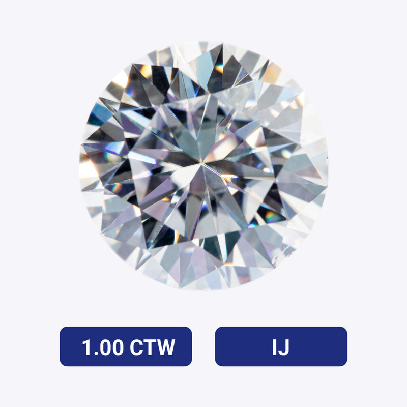 1.00 CTW Round Moissanite Gemstone (IJ - Lightly-Colored)